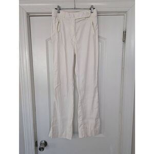 Anthropologie‎ wide Leg Pants women's size 2 cream off white linen blend